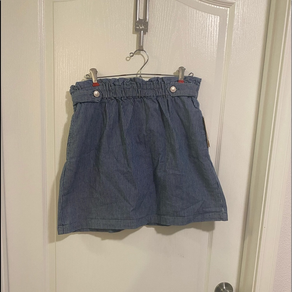 NWT • Copper Key • Stripe Denim Skirt •